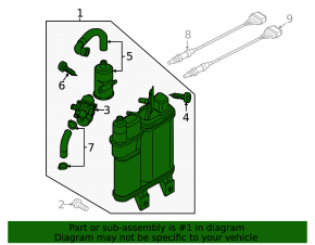 Canister with carbon absorber VW Passat b8 16-19 USA 3.6