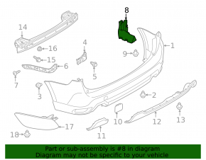 Rear bumper guard left Subaru Forester 19- SK