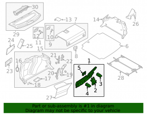 VW Jetta 13-18 USA hybrid trunk opening trim