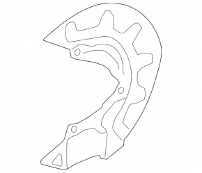Brake Disc Cover Front Left VW Golf 15-