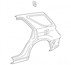 Quarter wing rear left Lexus RX300 98-03