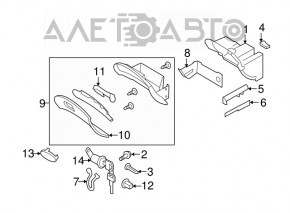 Subaru B9 Tribeca gray glove compartment