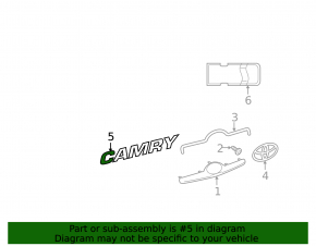 Toyota Camry v40 trunk lid HSD emblem