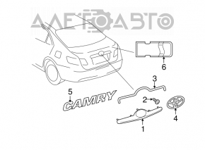 Toyota Camry v40 trunk lid HSD emblem