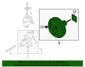 Vacuum booster Audi Q7 4L 10-15