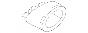 Rear bumper trim trim, lower right, Audi Q5 80A 21-24, external, gloss black, with round exhaust, S-Line