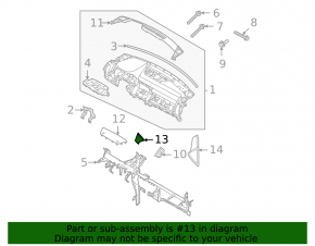 Left front panel trim for speaker for Kia Sorento 21-24 HEV, PHEV, black