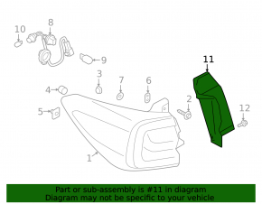 Right headlight trim Subaru Outback 20-