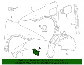 Front bumper mudguard right Chevrolet Equinox EV 24-26