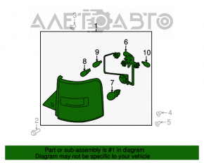 Right lamp Ford Flex 09-11 prerest lamp