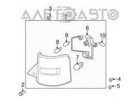 Right lamp Ford Flex 09-11 prerest lamp