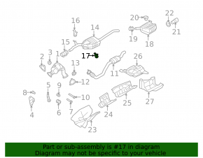 Front left muffler bracket Audi A4 B8 13-16 rest 2.0T