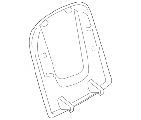 Black rear passenger seat trim for a 1920 Porsche Macan, broken mount