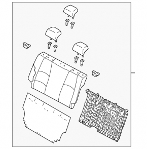 Rear row of seats 2 row Mazda 3 14-16 BM prerest cloth black