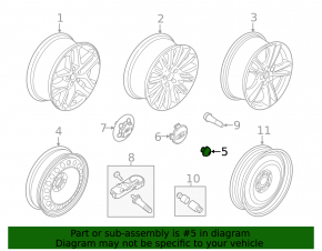 Wheel nut d19 M12x1.5 Ford C-max MK2 13-18 type 1