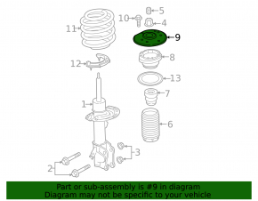 Front Left Shock Absorber Support Lincoln MKZ 13-20 Rusty