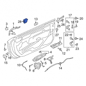 Front left door computer for Ford Mustang mk6 15-23