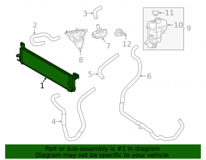 Toyota Highlander 21-25 inverter cooling radiator