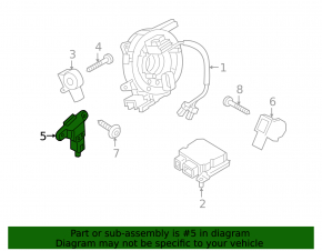 Airbag sensor, left door, Land Rover Range Rover Velar 18-26