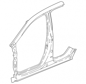 Body pillar central left Honda CRV 17-22 on the body, butt