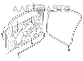 Door bare front right VW Jetta 19-