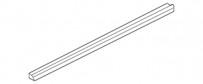 Molding door-glass central rear right Chevrolet Cruze 16- chrome