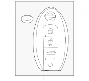 Nissan Rogue 21-22 S 3-Button Key, Type 2