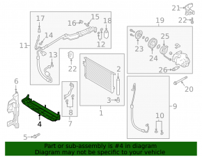 Lower radiator deflector Hyundai Santa FE 21-23 2.5T