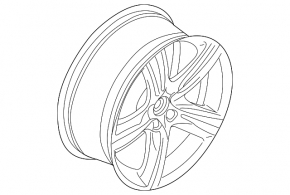 Wheel disk R19 x 7.5J Volvo V90 17-22 usa matte black