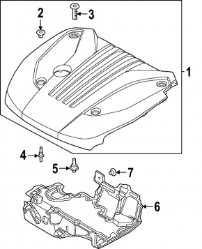 Volvo XC60 22-25 B5 Engine Cover