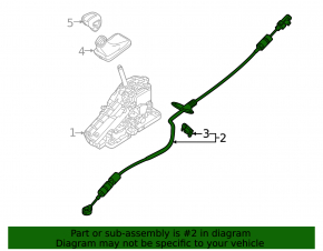 Gearbox Cable Volvo V90 17-21 usa T5, T6