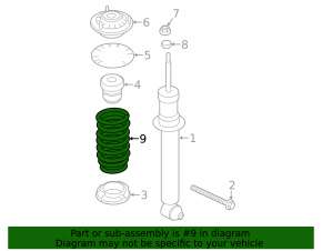Rear left spring BMW 5 F10 11-16 RWD Sport