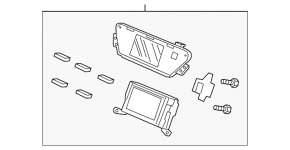Honda CRV 12-14 information display is small, without an airbag indicator, and has scratches.