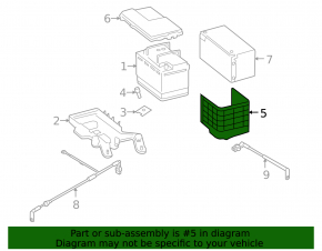 VW Tiguan 09-17 front battery cover