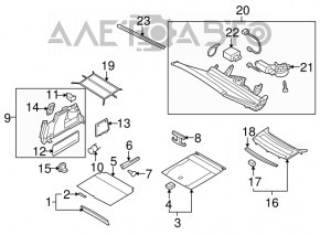 Rear shelf VW CC 08-17 black