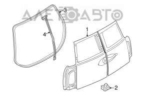 Boot door bare left Mini Cooper Clubman R55 07-14