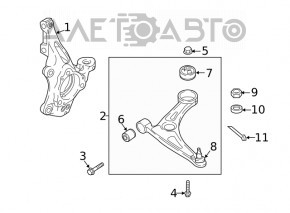 Front left axle with hub Kia Niro 17-22 HEV, PHEV with casing and drive