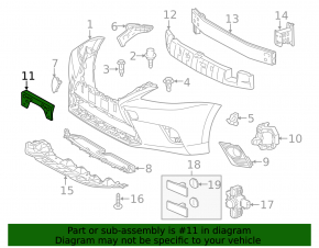 Lexus CT200h 14-17 Front Bumper License Plate