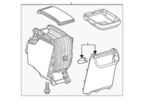 Console central armrest Toyota Highlander 20-22 leather gray, for socket and wireless charging