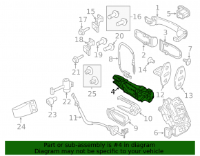 Front right door handle mechanism VW Passat 20-22