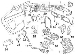 Front right door handle mechanism VW Passat 20-22