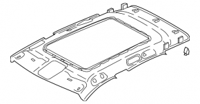 VW Tiguan 18-24 black roof lining, panorama