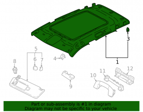 VW Tiguan 18-24 black headliner, suitable for panoramic windows, needs cleaning, scratches
