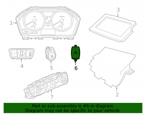 BMW X1 F48 16-22 hazard warning light button with drive assist
