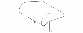Headrest rear center Lexus GS350 07-11 leather black