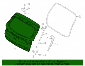 Kia Sportage 17-22 bare trunk door