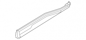 Lower rear right door trim Infiniti QX60 22-25 black
