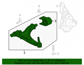 Lower control arm front left Chevrolet Malibu 16- for R17, 18, 19