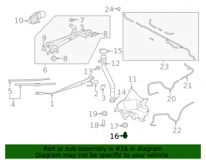 Subaru Crosstrek 18-23 Windshield Washer Motor