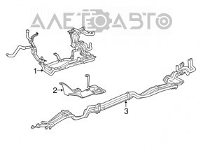 Air conditioning pipe rear row Toyota Highlander 14-16 rear part, air conditioning pipes are broken